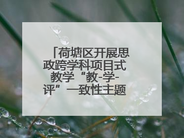 荷塘区开展思政跨学科项目式教学“教-学-评”一致性主题课例研讨活动